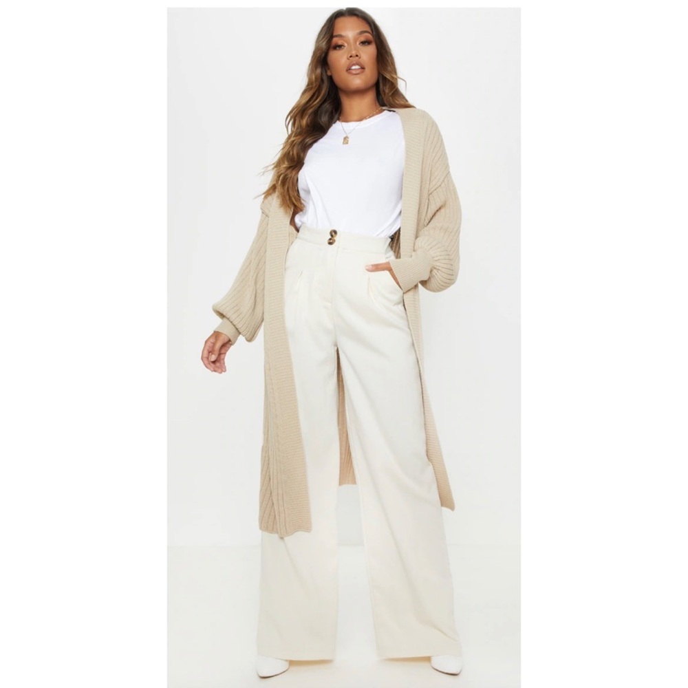 Stone ribbed knitted cardigan